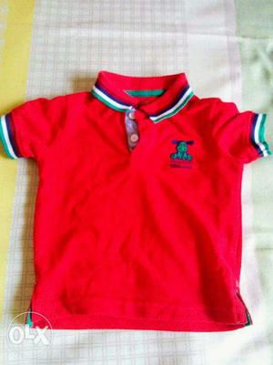 3 Stylish hardly used Polo tees for baby boys (6 to 12
