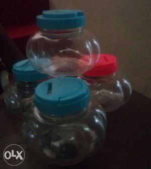 4pc set plastic jar