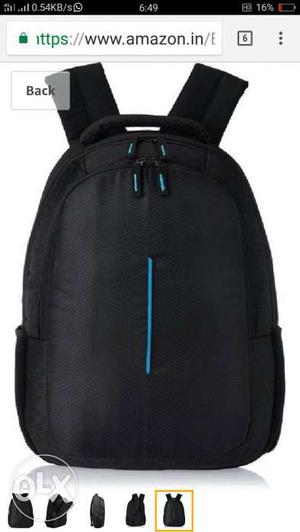 Black And Blue Backpack