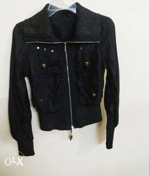 Black jacket glittered size M (pre owned)
