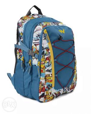 Blue And Multicolored wildcraft Backpack