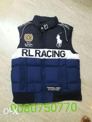 Blue, Black, And White RL Racing Vest