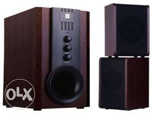 Brown And Black Speaker System Set