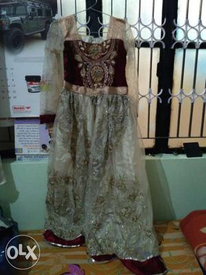 Fancy party wear gown for  year girl