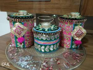 Handmade designer Jars Made for Diwali