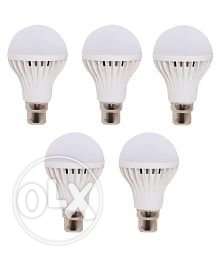 High quality LED bulb 5-Watt Set of 5 Make In India (Color: