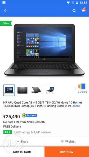 Hp laptop, 2 months old, brand new condition, bought it for