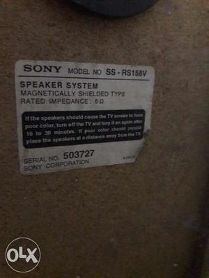 I want to buy buy these sony speakers, SS-RS158V only.