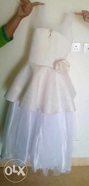 New Brand Gown (White) For 10 Yrs Old Girl