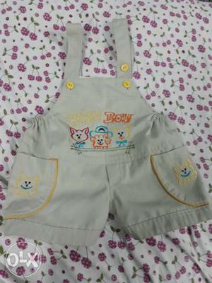 Only once used cute baby romper appears brand new