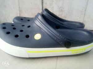 Pair Black Crocs Rubber Clog Shoes