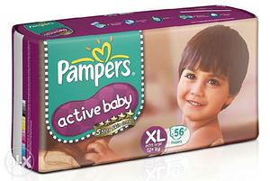 Pamper active baby XL pack of 56 dipers