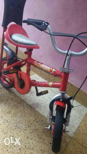 Toddler's Red And Gray Low-rider Bicycle