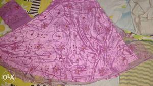 Very beautiful purplish pink Floral lehanga