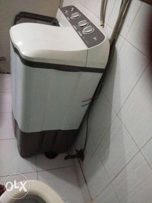 White And Brown All-in-one Clothes Washer With Dryer