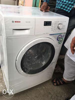 White Bosch Front-load Clothes Washer
