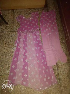Women's Pink Floral Printed Sari