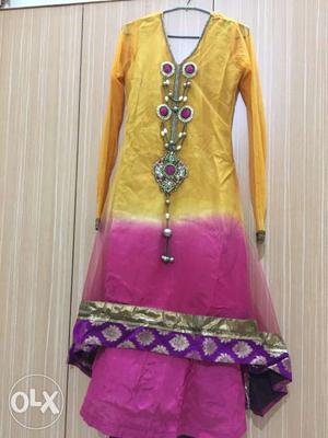 Yellow And Pink Traditional Dress