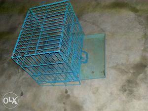 Dog cage only two time used with waste storage