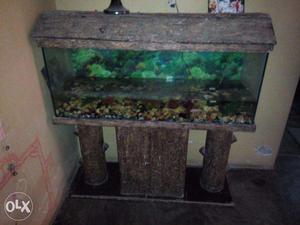 Fish Aquarium with Wooden Tree style stand