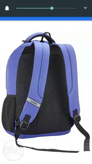 Purple And Black Safari Backpack