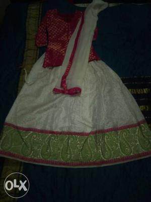 Beautiful ghagra and blouse with dupatta is for