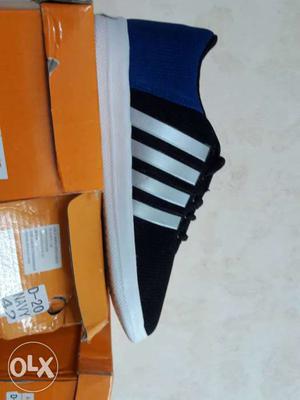 Black,blue,and White Adidas Low-top Sneaker