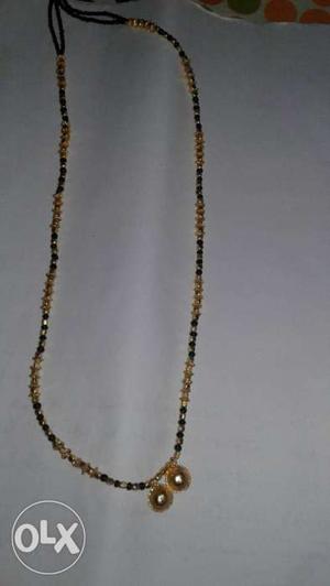Brown And Black Beaded Necklace