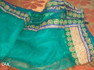 Green And Blue Floral lehnga for sale