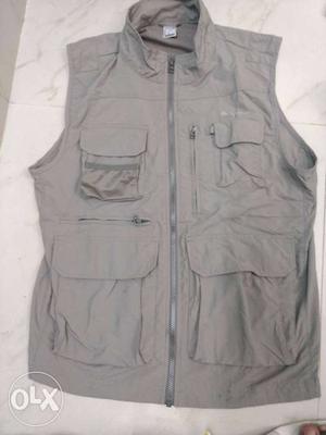 Grey Zip-down Vest