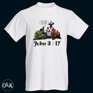 John 3:17 Cotton T-Shirt, Available in S, M, L, XL, XXL.