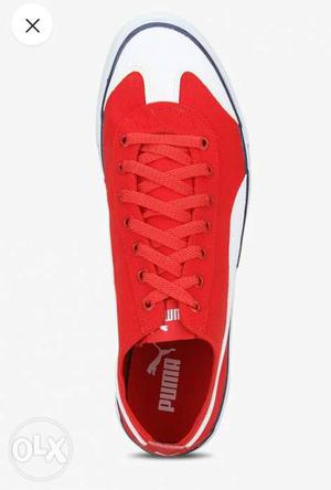 PUMA red sneakers. not yet used. original rate
