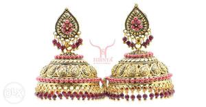 Pair Of Gold Jhumkas Earrings