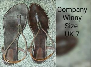 Pair Of Size 7 Brown Sandals