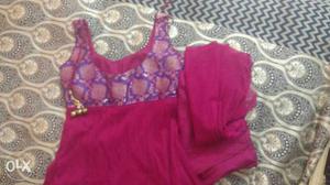 Pink And Purple Anarkali Suit