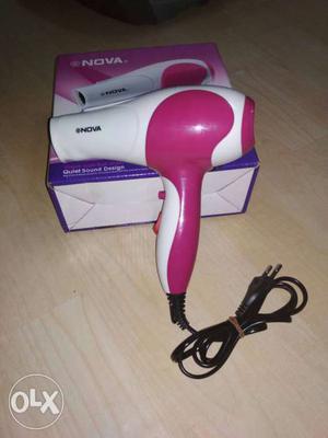 Pink And White Nova Hair Blower With Box