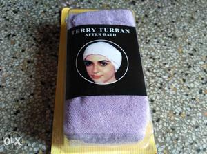 Purple Terry Turban After Bath
