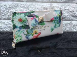 White, Pink, And Blue Floral Ted Baker Wallet