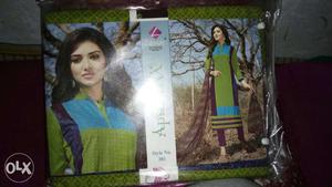 Women's Green And Blue Sari Traditional Dress Pack