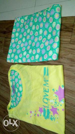 Yellow-green-pink-and-beige Traditional Dress