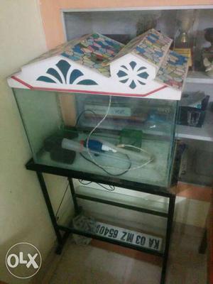 2x1.5.x1 aquarium with stand and cover with air agitation