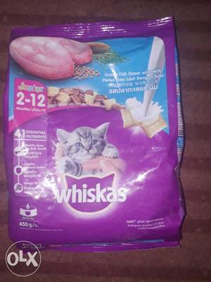5 months old with 450 gm of whiskas food and cat
