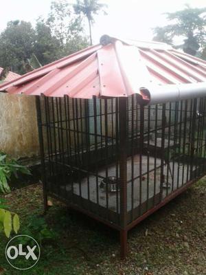 Black And Brown Dog Cage