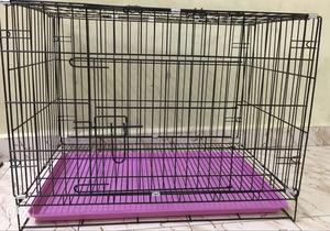 Black And Purple Metal Pet Cage