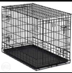 Dog cage 3 feet folding with tray