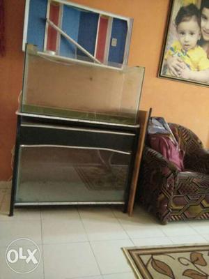 Empty fish tank and stand