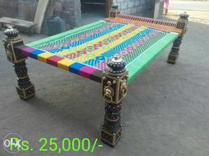 Multicolored Wooden Table