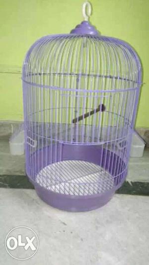 Purple Wire Bird Cage