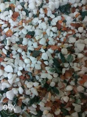 White mix stone for fish tank Almost 8-5 kg stone