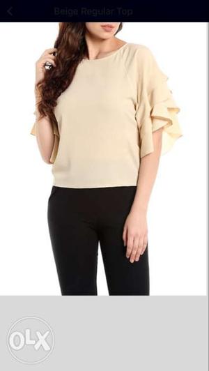 Beige colour top availablebin all size